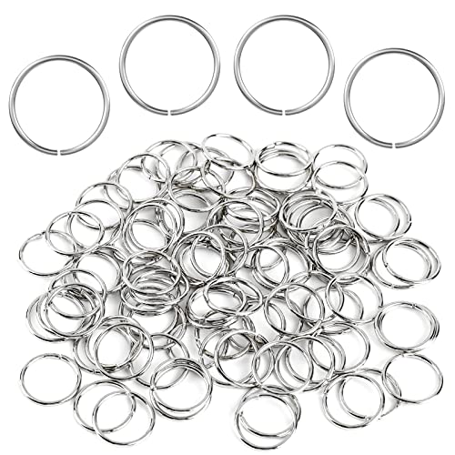 100 Stück Binderinge Silber Offnen Biegeringe 12mm Jump Rings Metall Offene Ringe Spaltringe Set Schmuck Reparatur Kit Ringverbinder für Schlüsselanhänger Reparatur von Sliverdew