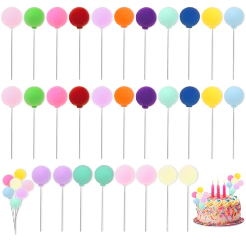 30 Stück Tortendeko Kugeln, Kuchen Deko Kugeln, Regenbogen Mini Ballon, Bunte Luftballons Cake Topper, Kuchenaufsätze Runde Ballon, Cupcake Aufsätze Torten Deko für Geburtstagsfeier Hochzeit Jahrestag 30 Stück Tortendeko Kugeln, Kuchen Deko Kugeln, Regenbogen Mini Ballon, Bunte Luftballons Cake Topper, Kuchenaufsätze Runde Ballon, Cupcake Aufsätze Torten Deko für Geburtstagsfeier Hochzeit Jahrestag von Sliverdew
