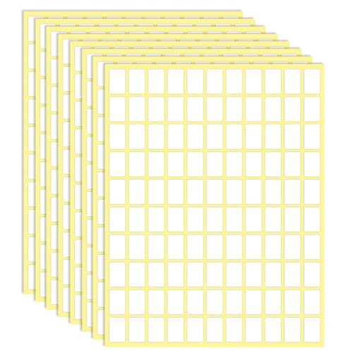 3300 Stück Klebeetiketten zum Beschriften 19 x 13 mm Etiketten Selbstklebend Universal Aufkleber weiße Etiketten für Aktenordner, Glasboxen, Schule, Büro, Küche von Sliverdew