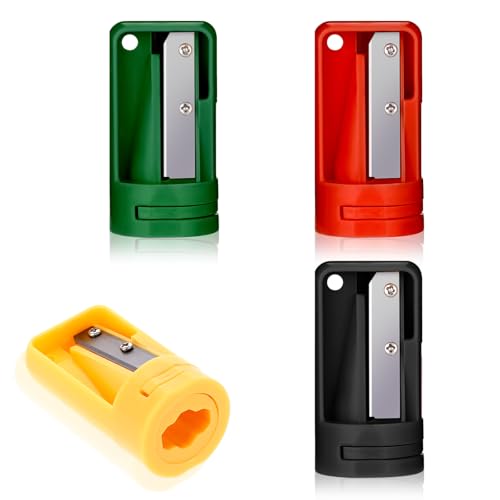 4 Stück Zimmermanns-Bleistiftspitzer, Farbe Bleistiftspitzer, Tischler Bleistiftspitzer, Anspitzer für Zimmermannsbleistift, Bleistiftschneider für Holzbearbeitung, Gemischte Farben 4 Stück Zimmermanns-Bleistiftspitzer, Farbe Bleistiftspitzer, Tischler Bleistiftspitzer, Anspitzer für Zimmermannsbleistift, Bleistiftschneider für Holzbearbeitung, Gemischte Farben von Sliverdew
