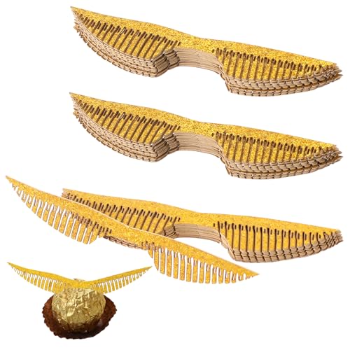 50Stück Gold Glitter Flügel Kuchen Dekoration Schokolade Flügel Party Dekor Golden Wings Cupcake Topper mit Klebepunkt für Bonbons Kuchen Cupcakes Party Mottoparty 50Stück Gold Glitter Flügel Kuchen Dekoration Schokolade Flügel Party Dekor Golden Wings Cupcake Topper mit Klebepunkt für Bonbons Kuchen Cupcakes Party Mottoparty von Sliverdew