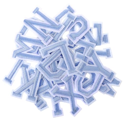 78 Stück Buchstaben zum Aufbügeln, Alphabet, bestickt, A-Z, Applikationen, zum Aufbügeln, 3 Sets Buchstaben-Aufnäher für Kleidung, DIY, Basteln, Sticken, Nähen (hellblau) 78 Stück Buchstaben zum Aufbügeln, Alphabet, bestickt, A-Z, Applikationen, zum Aufbügeln, 3 Sets Buchstaben-Aufnäher für Kleidung, DIY, Basteln, Sticken, Nähen (hellblau) von Sliverdew