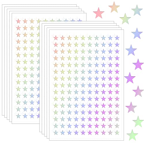 Belohnungssticker,1500 Stück Stern Aufkleber glitzer sticker kinder,lehrerbedarf Mini Aquarell Aufkleber,niedliche Aufkleber für Belohnung,Heimwerken und Bürodekoration Scrapbooking Karte(Lasersilber) von Sliverdew