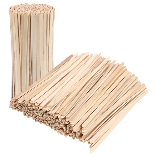 Kaffeerührstäbchen, 500 Stück Holz Rührstäbchen 14 cm Lange Aus Holz Einweg Kaffeestäbchen Holzrührer für Tee Und Kaffee Milch Saft Holzstäbchen Zum Basteln von Sliverdew