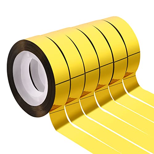 Sliverdew 6 Rollen Selbstklebende Metallic Klebeband Gold Washi Tape Gold Folie Dekorative Klebeband Fliesennahtband Masking Tape für Wanddekoration, Basteldekoration, Geschenkverpackung 12mm x 25m von Sliverdew