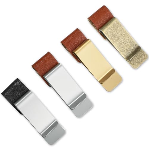 Stifthalter für Notizbuch, 4 Stück, Retro-PU-Leder, Stifte-Cliphalter, Metallstifte, Schlaufenhalter, Hülle für Notizbücher, Tagebuch, Planer, Klemmbrett, Bürotasche Stifthalter für Notizbuch, 4 Stück, Retro-PU-Leder, Stifte-Cliphalter, Metallstifte, Schlaufenhalter, Hülle für Notizbücher, Tagebuch, Planer, Klemmbrett, Bürotasche von Sliverdew