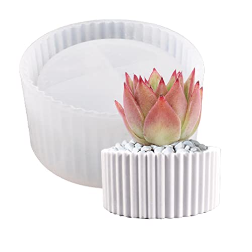 Blumentopf Silikonform, Silikon-3D-Mädchen-Kopf-Vasen-Kerzenform, Sukkulenten-Pflanzgefäß, Vase, Form, Schüssel, Schale, Tablett, Gips, Epoxidharz, Stifthalterform von Sloane