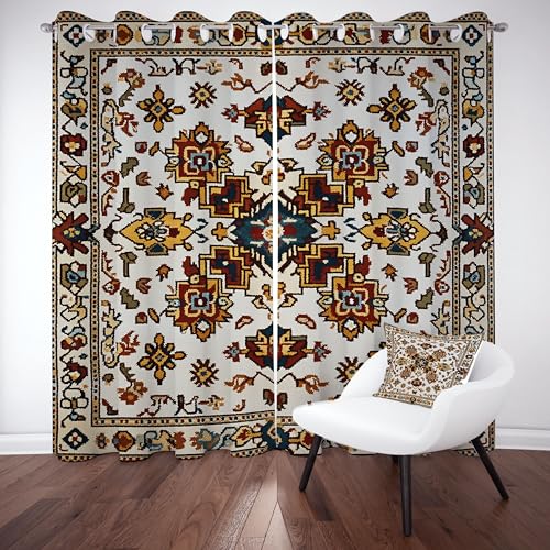 Slojtdd Abstrakte Floral Vorhang Blickdicht 200x140 für kinderzimmer, Tradition Geometrie Gardinen mit ösen 2er Set, Rustikal Vintage Thermovorhang kälteschutz, Wohnzimmer verdunkelung vorhange Slojtdd Abstrakte Floral Vorhang Blickdicht 200x140 für kinderzimmer, Tradition Geometrie Gardinen mit ösen 2er Set, Rustikal Vintage Thermovorhang kälteschutz, Wohnzimmer verdunkelung vorhange von Slojtdd