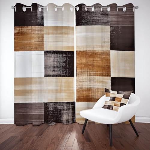 Slojtdd Aesthetic Geometrie Thermovorhang kälteschutz mit ösen, Modern Karo Gardinen Schlafzimmer Blickdicht verdunklungsvorhang 2er Set, Distressed Mittelalter Vorhang 220x140, für kinderzimmer Slojtdd Aesthetic Geometrie Thermovorhang kälteschutz mit ösen, Modern Karo Gardinen Schlafzimmer Blickdicht verdunklungsvorhang 2er Set, Distressed Mittelalter Vorhang 220x140, für kinderzimmer von Slojtdd
