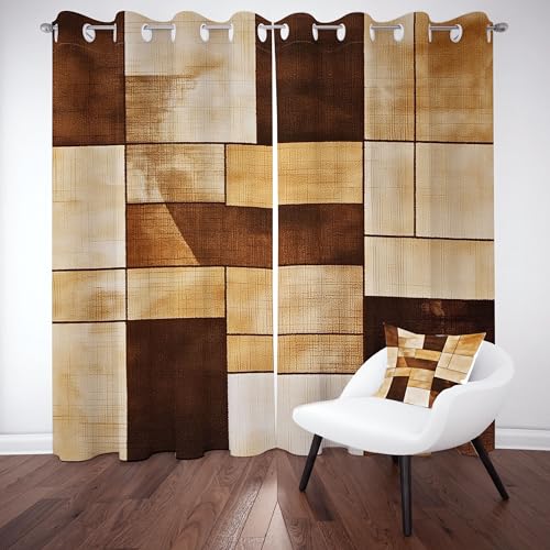 Slojtdd Mittelalter Karo Vorhang Blickdicht 200x140 für kinderzimmer, Vintage Geometrie Gardinen mit ösen 2er Set, Gitter Minimalist Thermovorhang kälteschutz, Wohnzimmer verdunkelung vorhange Slojtdd Mittelalter Karo Vorhang Blickdicht 200x140 für kinderzimmer, Vintage Geometrie Gardinen mit ösen 2er Set, Gitter Minimalist Thermovorhang kälteschutz, Wohnzimmer verdunkelung vorhange von Slojtdd