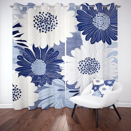 Slojtdd Pflanzen Floral Verdunklungsvorhang ösen,Abstrakte Blumen Art Gardinen Blickdicht 2er Set, Vintage Chic Schlafzimmer vorhange, kinderzimmer Wohnzimmer 2er Set,210x132 Slojtdd Pflanzen Floral Verdunklungsvorhang ösen,Abstrakte Blumen Art Gardinen Blickdicht 2er Set, Vintage Chic Schlafzimmer vorhange, kinderzimmer Wohnzimmer 2er Set,210x132 von Slojtdd