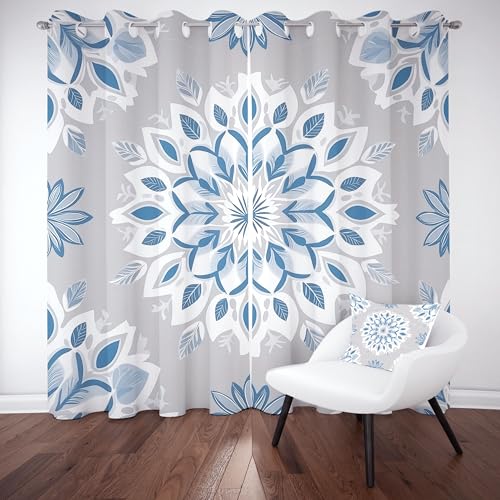 Slojtdd Retro Floral Vorhang Blickdicht 137x90 für kinderzimmer, Ethnisch Pflanzen Gardinen mit ösen 2er Set, Boho Vintage Blumenmuster Thermovorhang kälteschutz, Wohnzimmer verdunkelung vorhange Slojtdd Retro Floral Vorhang Blickdicht 137x90 für kinderzimmer, Ethnisch Pflanzen Gardinen mit ösen 2er Set, Boho Vintage Blumenmuster Thermovorhang kälteschutz, Wohnzimmer verdunkelung vorhange von Slojtdd
