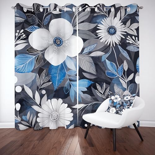 Vintage Blumen Verdunklungsvorhang, Pflanzen Blätter Thermovorhang kälteschutz ösen, Floral Aesthetic Blickdichte vorhange, Schlafzimmer kinderzimmer Wohnzimmer 2er Set, 175x140 Vintage Blumen Verdunklungsvorhang, Pflanzen Blätter Thermovorhang kälteschutz ösen, Floral Aesthetic Blickdichte vorhange, Schlafzimmer kinderzimmer Wohnzimmer 2er Set, 175x140 von Slojtdd