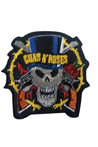 Gun Rose Combat Badge Military Moral Patch Neuheit besticktes Abzeichen Darn Aufkleber zum Aufbügeln oder Aufnähen von Slow Vibes Patch Store