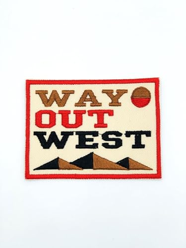 Way Out West Oregon Portland West Coast bestickter Aufnäher zum Aufbügeln von Slow Vibes Patch Store