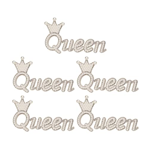 5 Pcs Crown Rhinestone Clothes Patches, Embroidered Patches Shiny Crown Queen Shape DIY Sewing Patches, for Clothes Jackets Dress Jeans Hats Shoes Backpacks DIY Accessory von Sluffs