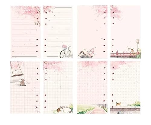 A6 rosa lose Blätter, Nachfüllpackung, 80 Blatt, 6-Loch-Notizbuch, kompatibel mit Ordnern und Planern, Premium-Papiere für Schule, Büro und Journaling A6 rosa lose Blätter, Nachfüllpackung, 80 Blatt, 6-Loch-Notizbuch, kompatibel mit Ordnern und Planern, Premium-Papiere für Schule, Büro und Journaling von Sluswallow