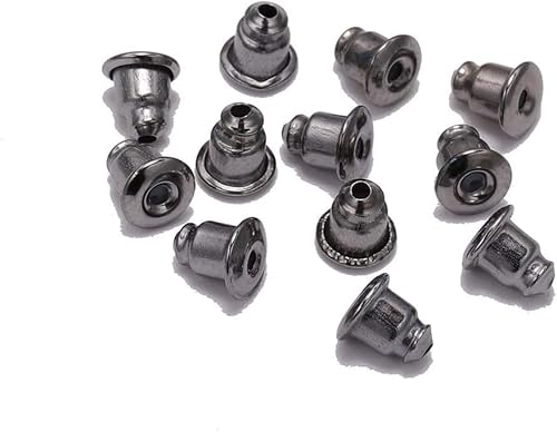 Silikon-Ohrstecker, 5 mm, weich, transparent, Sicherheits-Ohrpolster, Rücklaufstopper, Kugelkupplung, Stopper, Pistole, schwarze Ohrring-Verschlüsse, Ersatz für Hakenohrringe, Perlen und Silikon-Ohrstecker, 5 mm, weich, transparent, Sicherheits-Ohrpolster, Rücklaufstopper, Kugelkupplung, Stopper, Pistole, schwarze Ohrring-Verschlüsse, Ersatz für Hakenohrringe, Perlen und von Sluswallow