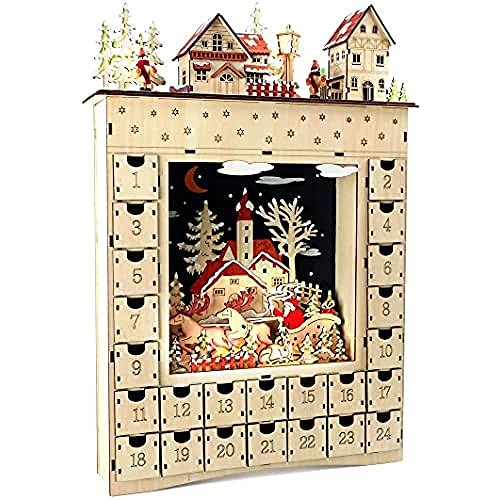 small foot Adventskalender „Wintertraum“ aus Holz, mit Schnitzereien und Beleuchtung, ca. 34 x 7,5 x 52 cm, 10215 small foot Adventskalender „Wintertraum“ aus Holz, mit Schnitzereien und Beleuchtung, ca. 34 x 7,5 x 52 cm, 10215 von Small Foot