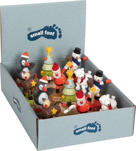 small foot Display Drückfiguren Weihnachten und Winter aus Holz, 12er-Set Drücktiere, Mitgebsel und weihnachtliche Deko für Kinder ab 3 Jahren, 12676 small foot Display Drückfiguren Weihnachten und Winter aus Holz, 12er-Set Drücktiere, Mitgebsel und weihnachtliche Deko für Kinder ab 3 Jahren, 12676 von Small Foot