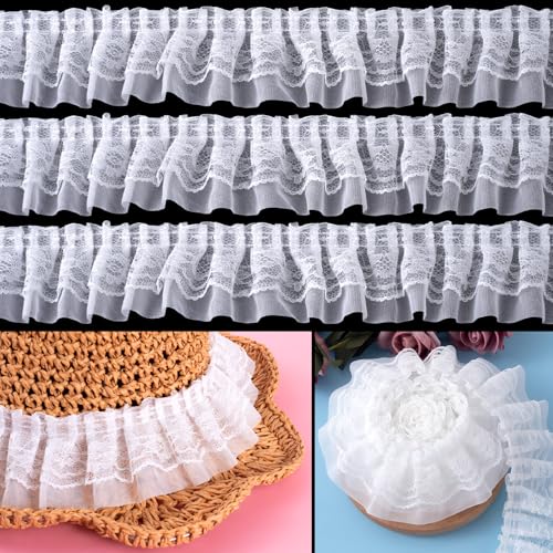 SmallCat 10,94 Yards Spitzenband, 5 cm breit, weiß, gehäkelte Spitze, Nähborte im Vintage-Stil, gewellter Rand, Bastelschnürsenkel, Stickerei-Schnürsenkel, DIY-Dekoration für Hochzeit, Sammelalben SmallCat 10,94 Yards Spitzenband, 5 cm breit, weiß, gehäkelte Spitze, Nähborte im Vintage-Stil, gewellter Rand, Bastelschnürsenkel, Stickerei-Schnürsenkel, DIY-Dekoration für Hochzeit, Sammelalben von SmallCat