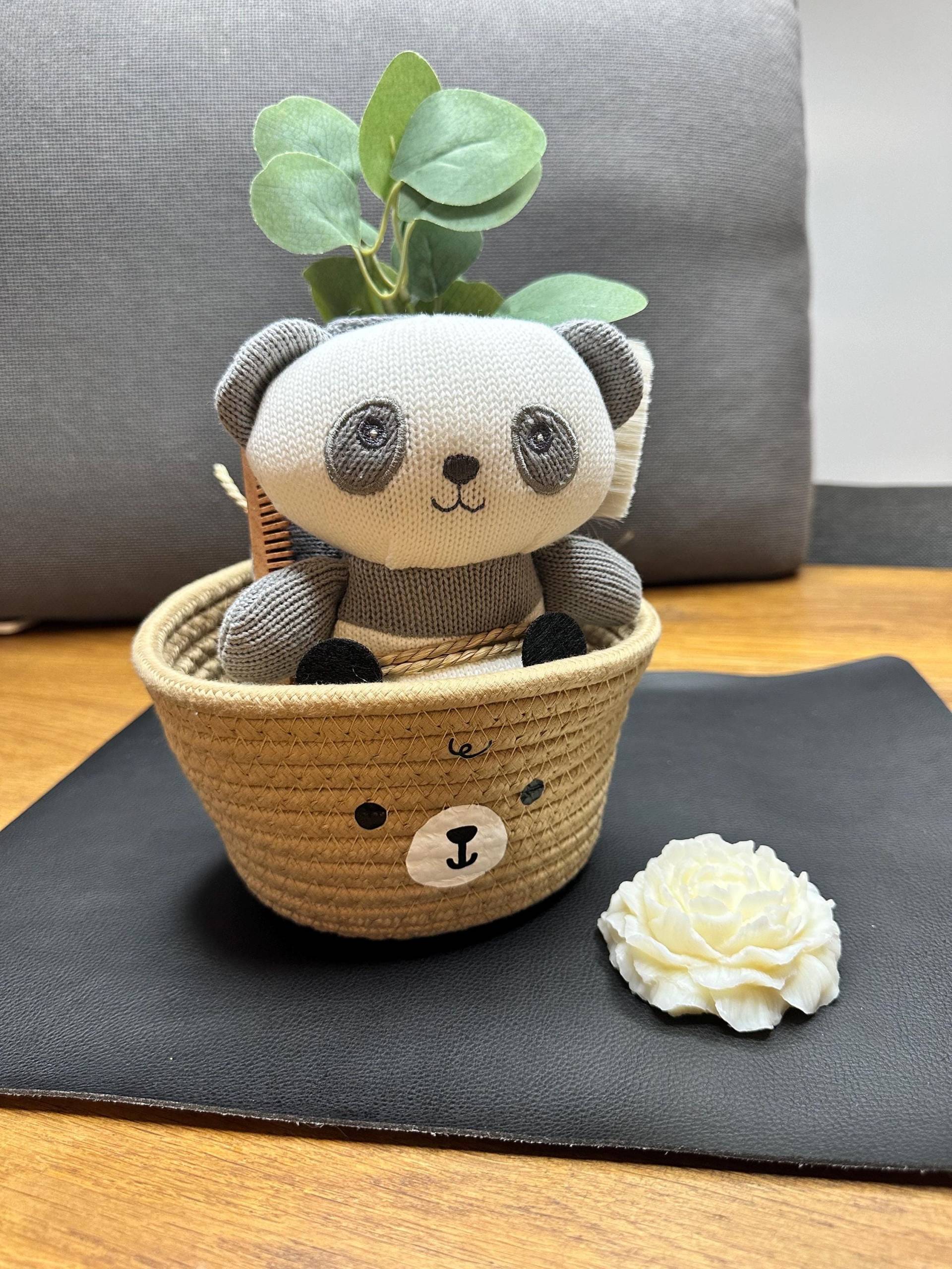 Baby Geschenkkorb Unisex, Pandakorb Mini, Mit Babydecke Baby Geschenkkorb Unisex, Pandakorb Mini, Mit Babydecke von SmallLightsShop