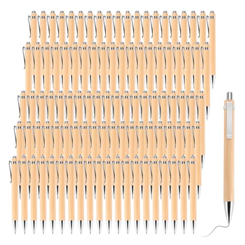 Smallterm 1100PCS Holz Kugelschreiber Set, Bambus Druckkugelschreiber,Personalisierte Stifte für Büro & Schule Schwarze Tinte Smallterm 1100PCS Holz Kugelschreiber Set, Bambus Druckkugelschreiber,Personalisierte Stifte für Büro & Schule Schwarze Tinte von Smallterm