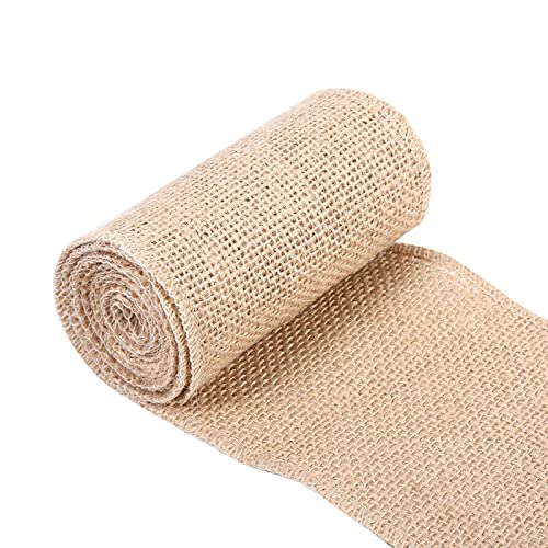 Juteband Tischläufer Jute Jutestoff Dekoband Jute Band Tischband Natürliche Sackleinen Hessische für DIY Handwerk Vintage Hochzeit Zuhause (10x200cm) von Smandy