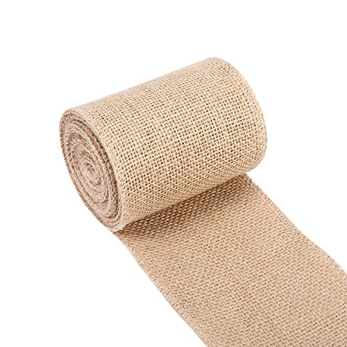 Sackleinen Rolle Natürliche Sackleinen Hessische Jute Band Rollen für DIY Handwerk Vintage Hochzeit Zuhause (10x500cm) von Smandy