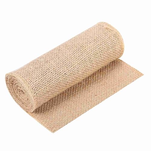 Juteband Tischläufer Jute Jutestoff Dekoband Jute Band Tischband Natürliche Sackleinen Hessische für DIY Handwerk Vintage Hochzeit Zuhause Dekor (15x500cm) von Smandy