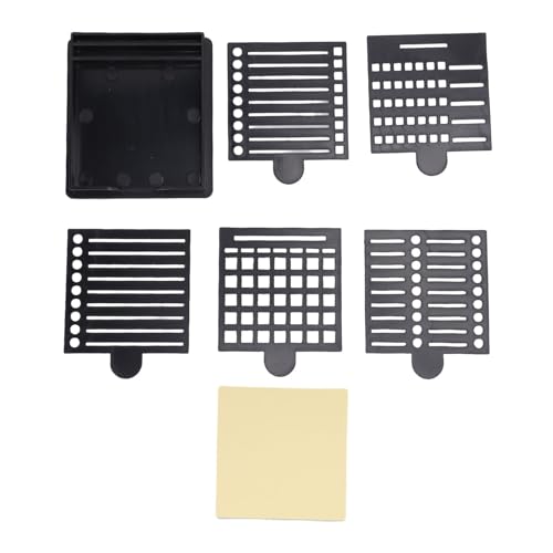 Smandy 5 Schablonen Sticky Notes Dispenser, ABS -Plastikpraktikum Inhaber für Büro- und Studienorganisation (BLACK) von Smandy