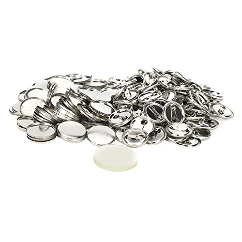Smandy Blanker Abzeichenknopf, Leer -Taste -Stifte, Glatte Oberfläche, 100pcs Abzeichen Emblem Medaille Teile Vorräte für Handwerk Geschenke Souvenirs (A) von Smandy