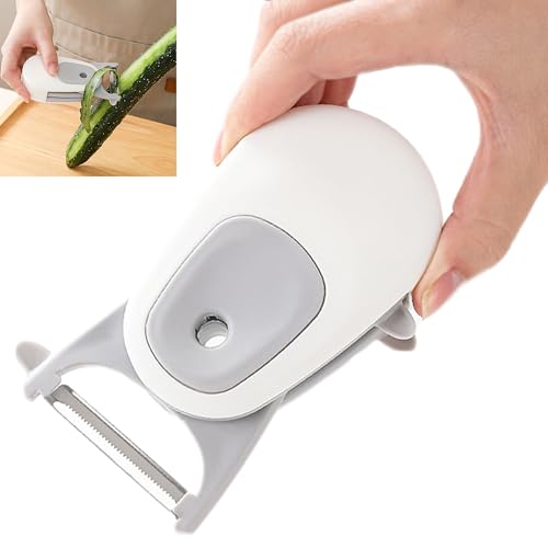 Smaoqingji Multifunktions Edelstahl Schäler Gemüseschäler - 1 Stück, Weiß, Fruit Peeler Potato Peeler, Geeignet für Alle Arten von Obst und Gemüse Schälen, Schälen Schnell Ohne zu Klemmen von Smaoqingji