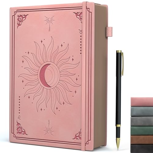 Smarpau Notizbuch B5, Hardcover 366 Seiten Lined Journal mit Stift, Tagebuch Liniert Mit 100gsm Premium-Papier, Der Collegeblock Notizblock Eignet Sich Zum Schreiben Und Notieren, 19 x 25cm -Rosa von Smarpau
