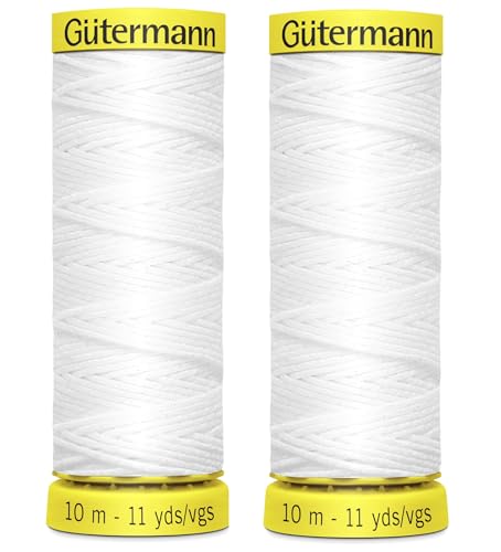 2 x 10 m Gütermann Raffgarn, elastisch, weiß, gebündelt von Smart Cutie 2 x 10 m Gütermann Raffgarn, elastisch, weiß, gebündelt von Smart Cutie von Smart Cutie