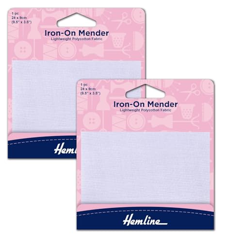 Hemline Aufnäher zum Aufbügeln, 24 x 9 cm, Weiß, 2 Stück Smart Cutie Hemline Aufnäher zum Aufbügeln, 24 x 9 cm, Weiß, 2 Stück Smart Cutie von Smart Cutie