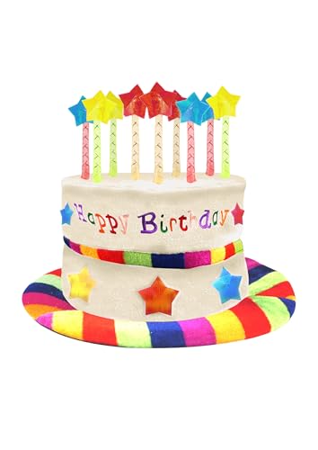 Smart Cutie HAPPY BIRTHDAY Hut, Mehrfarbig, Neuheit Kopfbedeckung, Dress Up, für Männer und Frauen, Geburtstagstorte, Einheitsgröße Smart Cutie HAPPY BIRTHDAY Hut, Mehrfarbig, Neuheit Kopfbedeckung, Dress Up, für Männer und Frauen, Geburtstagstorte, Einheitsgröße von Smart Cutie