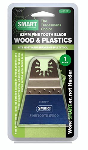 SMART Trade 63mm Feinzahn-Sägeblatt: Hochwertiges Sägeblatt mit feiner Zahnung für präzises und sauberes Schneiden von Holz und Kunststoffen SMART Trade 63mm Feinzahn-Sägeblatt: Hochwertiges Sägeblatt mit feiner Zahnung für präzises und sauberes Schneiden von Holz und Kunststoffen von SMART