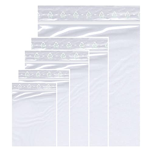 Verschliessbare Plastiktüten XXL, extra Stark 90my, 100 Stück 40 x 60 cm Druckverschlussbeutel, wiederverwendbare Plastikbeutel. von SmartPack