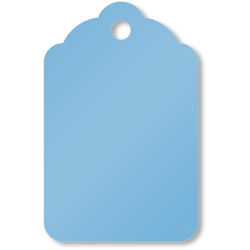 SmartSign Dunkelblaue Blanko-Geschenkanhänger, Größe 5, 12-Punkt-dicker Blanko-Karton mit Jakobsmuschel-Oberseite, 4,4 x 2,9 cm, vorgestanzt, beschreibbar, 1000 Stück von SmartSign