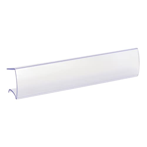 SmartSign Etikettenhalter mit Regalclip, 2,9 x 15,2 cm, transparenter Kunststoff, für 2,5 cm dicke Regale, 10 Stück von SmartSign