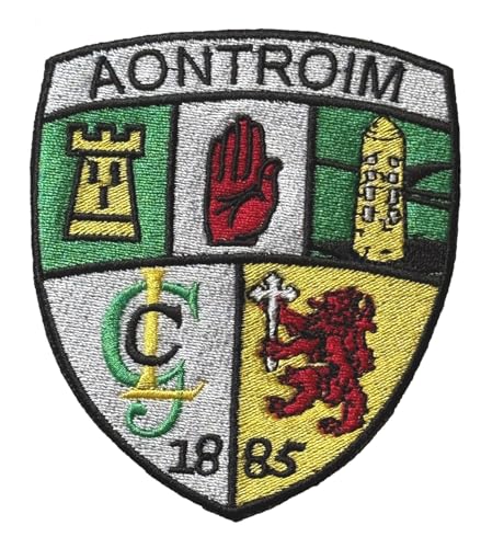 Smartbadge® Antrim GAA Shield Ireland Fully Embroidered Sew On or Iron On Patch (A) von Smartbadge