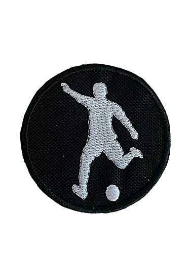 Smartbadge® Aufnäher / Bügelbild, Motiv: Fußballspieler-Silhouette, bestickt von Smartbadge