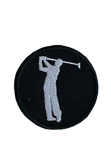 Smartbadge® Aufnäher / Bügelbild, Motiv: Golfspieler-Silhouette, bestickt von Smartbadge