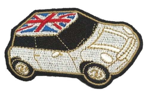 Smartbadge® Weißer Mini-Aufnäher mit Union Jack-Motiv, bestickt, zum Aufnähen oder Aufbügeln (A) von Smartbadge