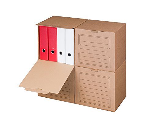 Smartbox Pro Archiv-Multibox mit Automatikboden Ablagebox, 5er Pack, braun von SmartboxPro