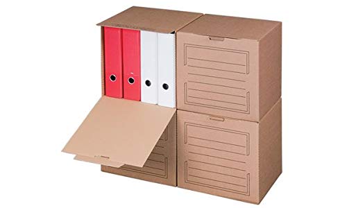 smartboxpro Archiv-Container, mit Frontdeckel, braun, Sie erhalten 5 Stück von Smartbox Pro