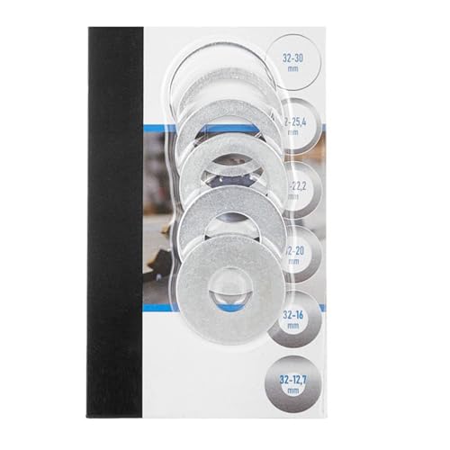 Reduzierring-Set für Kreissägen, 6-teilig, 32-30, 32-25,4, 32-22,2, 32-20, 32-16, 32-12,7 mm 1,1mm stark glatt ohne Rändel von SmartyFix