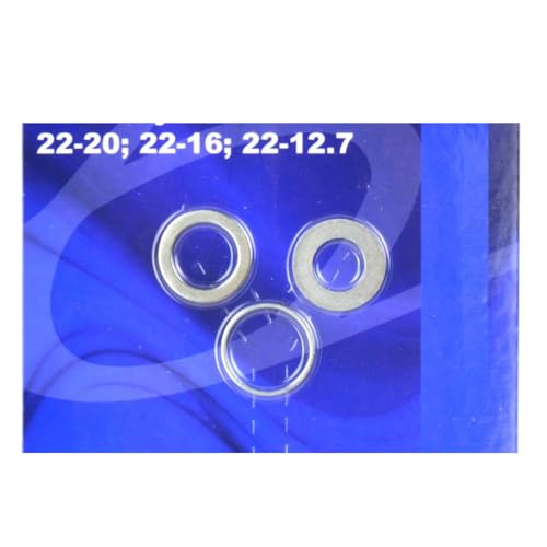 Reduzierringe für Kreissägen, Set mit 3 Stück, 22-20 mm, 22-16 mm, 22-12,7 mm glatt ohne Rändel von SmartyFix