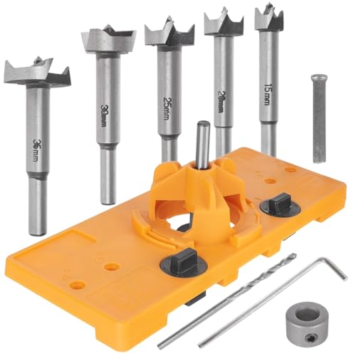 Topfband-Bohrschablone, Scharnier-Bohrhilfe mit Forstnerbohrer Ø 15-35 mm, für Scharniere Schranktüren von SmartyFix